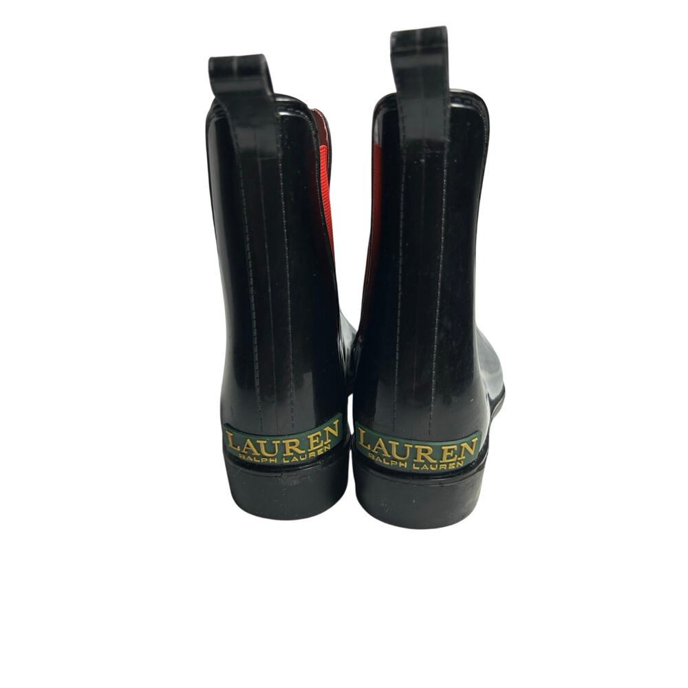 Lauren Ralph Lauren Wellies Rain Boots Tally Bo Rai Pull On black Sz 6 Women’s